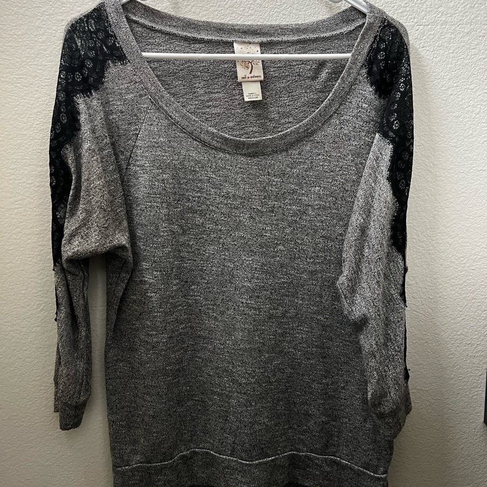 Self Esteem Lace Sleeve Top